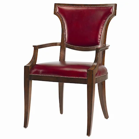 Hyde Park Arm Chair with Leather Upholstery